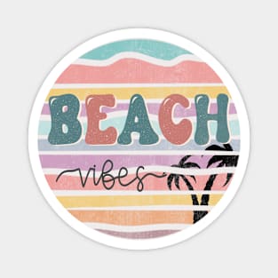 Beach Vibes Summer Retro Design Magnet